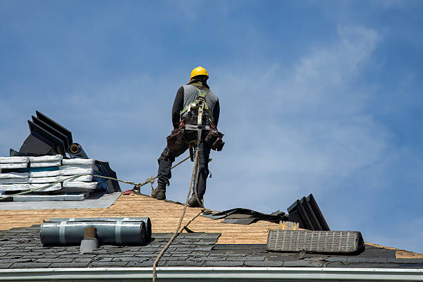 Professional Roof Installation technician working in Thompson, OH